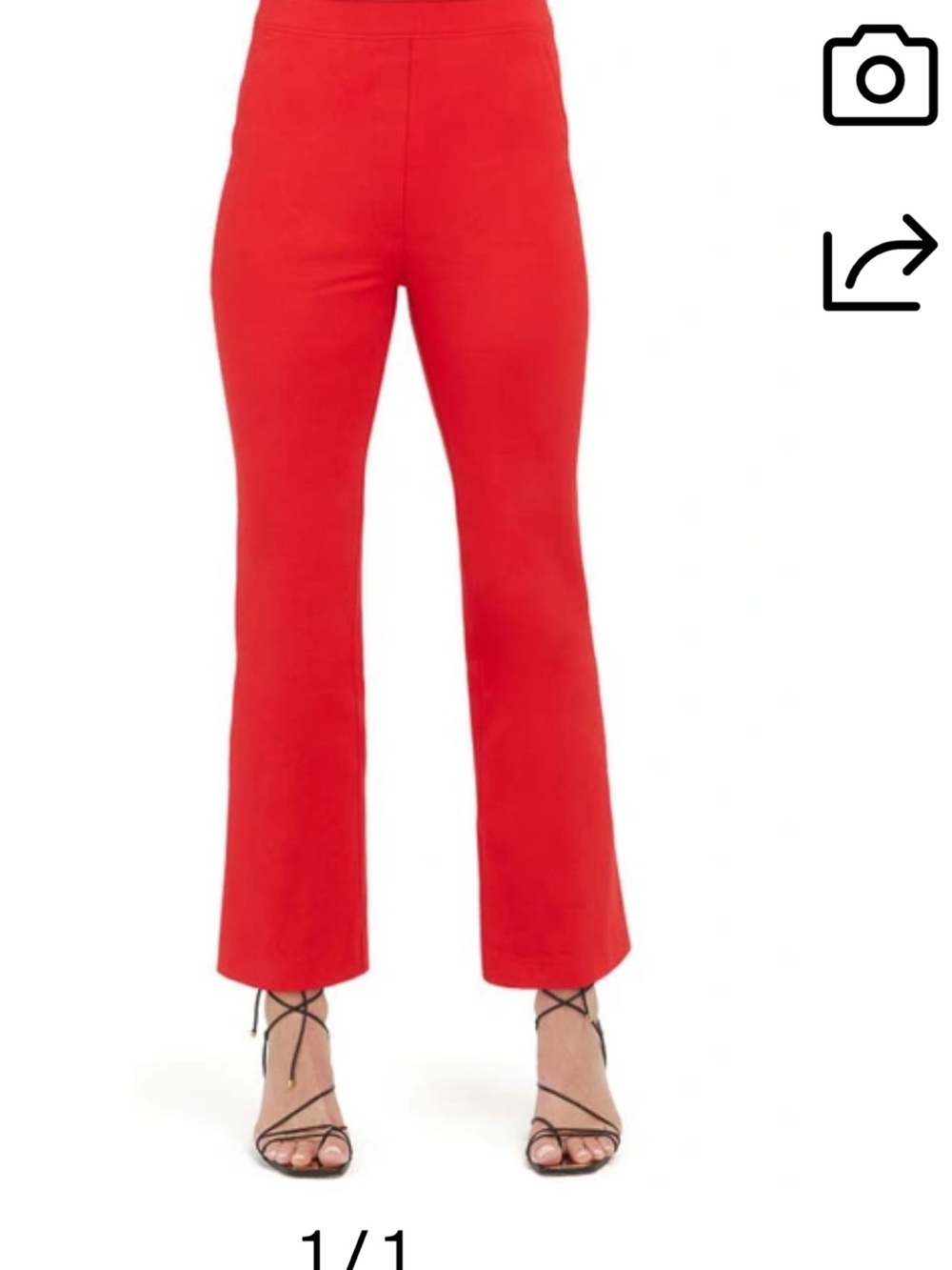 Spanx on the go kick flare red pants stretch shapewear size medium